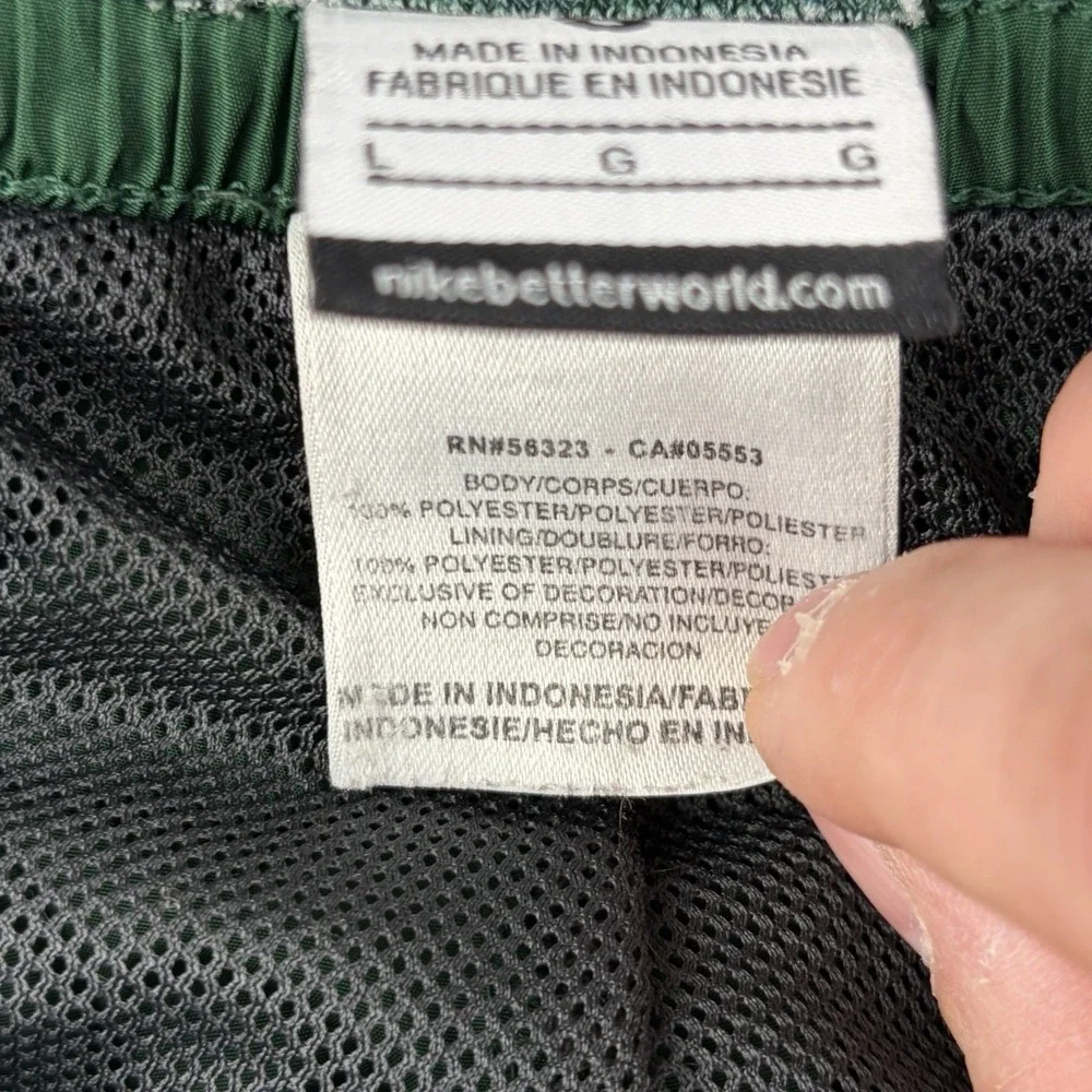 Nike Storm-Fit Green Baggy Full Zip Rain Track Pants Men's Large 2012
